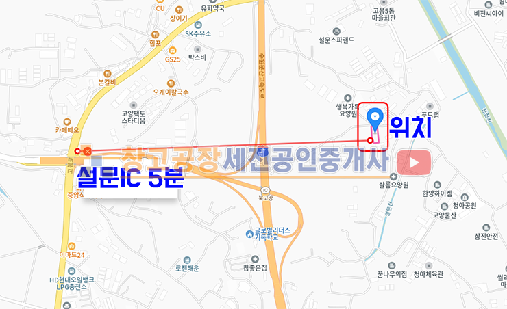 경기 고양일산동구 설문동 도로접, 근생 건축 추천, 계획관리 산업존, 설문IC 5분 매매 매물번호 14366 사진 3