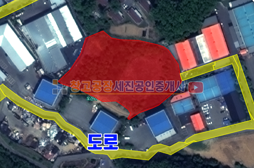 경기 파주시 조리읍 오산리 츄레라 진출입 가능, 도로접한 땅, 식품 공장 허가득 매매 매물번호 13624 사진 1